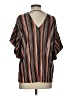 Vanessa Virginia 100% Polyester Stripes Brown 3/4 Sleeve Blouse Size S - photo 2