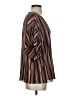 Vanessa Virginia 100% Polyester Stripes Brown 3/4 Sleeve Blouse Size S - photo 4