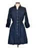 New Glory Blue 3/4 Sleeve Button-Down Shirt Size L - photo 1