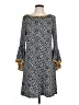 MSK Print Black Casual Dress Size L - photo 1
