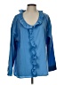 Unbranded 100% Polyester Blue 3/4 Sleeve Blouse Size L (estimated) - photo 1