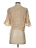 Lush 100% Polyester Tan Short Sleeve Blouse Size S - photo 2