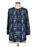 Not Your Daughter's Jeans 100% Polyester Blue 3/4 Sleeve Blouse Size L - photo 1