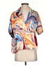 Forever 21 Print Orange Short Sleeve Blouse Size S - photo 1