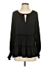 Glam Black Long Sleeve Blouse Size S - photo 1