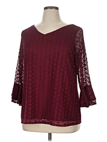 Roz & Ali 3/4 Sleeve Blouse (view 1)