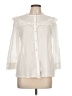 Zara 100% Polyester Ivory 3/4 Sleeve Blouse Size L - photo 1