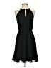 H&M 100% Polyester Solid Black Casual Dress Size 4 - photo 1