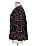 Elementz Print Black Long Sleeve Blouse Size L - photo 5