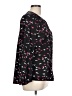 Elementz Print Black Long Sleeve Blouse Size L - photo 4
