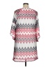 Tacera 100% Polyester Chevron-herringbone Pink Casual Dress Size 1X - photo 2