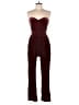 Express Solid Burgundy Jumpsuit Size 6 - photo 1