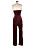Express Solid Burgundy Jumpsuit Size 6 - photo 2