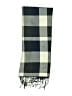 Plush Plaid Black Blue Scarf One size - photo 2