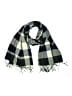 Plush Plaid Black Blue Scarf One size - photo 1