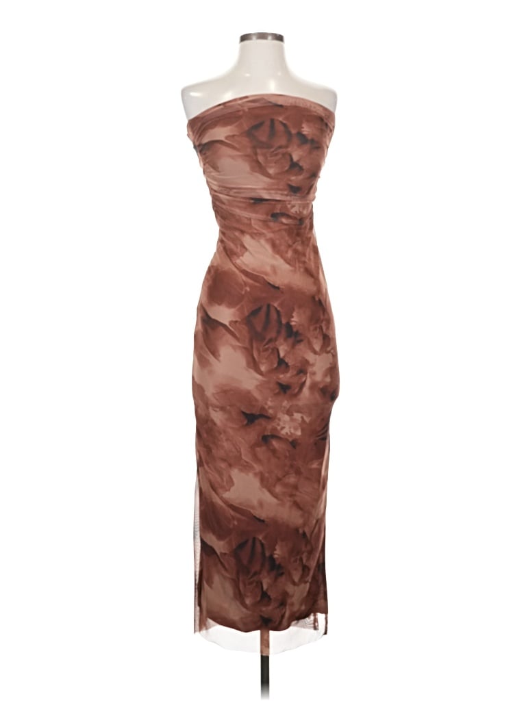 Pre-owned Shein Cocktail Dress In Brown