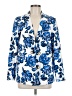 H By Halston Floral Blue Blazer Size M - photo 1