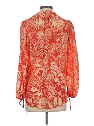 Rixo London 3/4 Sleeve Silk Top (view 2)