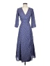 MNG Suit 100% Polyester Polka Dots Blue Casual Dress Size 2 - photo 1