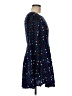 Dina Be 100% Polyester Argyle Blue Casual Dress Size M - photo 4