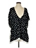 Summersalt Polka Dots Black Short Sleeve Blouse Size XS - photo 1
