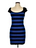 Guess 100% Polyester Stripes Blue Casual Dress Size L - photo 1