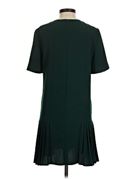 green emerald velvet dress Zara Green Puff Sleeve Midi Dress main image 1
