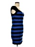 Guess 100% Polyester Stripes Blue Casual Dress Size L - photo 4