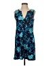 Lands' End 100% Baumwolle Tropical Floral Blue Cocktail Dress Size S - photo 1