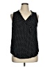 Bobeau 100% Rayon Polka Dots Black Sleeveless Blouse Size 1X - photo 1