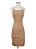 Black Bead Solid Tan Cocktail Dress Size S - photo 1