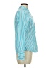 Foxcroft 100% Cotton Stripes Blue Long Sleeve Button-Down Shirt Size 6 (petite) - photo 4