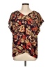 CAbi 100% Polyester Brown Short Sleeve Blouse Size L - photo 1