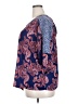Forever 21 Plus 100% Polyester Paisley Blue 3/4 Sleeve Blouse Size 2X - photo 5