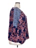 Forever 21 Plus 100% Polyester Paisley Blue 3/4 Sleeve Blouse Size 2X - photo 4