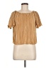 Just Be... 100% Polyester Gold Short Sleeve Blouse Size M - photo 1