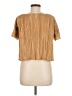 Just Be... 100% Polyester Gold Short Sleeve Blouse Size M - photo 2