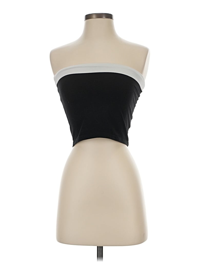 Pre-owned Edikted Tube Top Black Strapless Neckline Tops