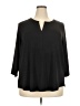 Modern Works Black 3/4 Sleeve Blouse Size 2X - photo 1