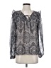 Ann Taylor LOFT 100% Polyester Gray Long Sleeve Blouse Size S - photo 1