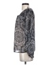 Ann Taylor LOFT 100% Polyester Gray Long Sleeve Blouse Size S - photo 5