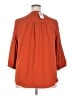 Torrid 100% Polyester Orange 3/4 Sleeve Blouse Size 2X Plus (2) - photo 2