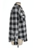 BeachLunchLounge Checkered-gingham Gray Long Sleeve Blouse Size L - photo 4