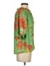 Current Air 100% Polyester Green 3/4 Sleeve Blouse Size S - photo 4
