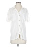 Hem & Thread White Short Sleeve Button-Down Shirt Size S - photo 1