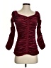 Venus Burgundy Long Sleeve Blouse Size S - photo 1