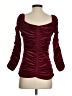 Venus Burgundy Long Sleeve Blouse Size S - photo 2