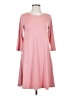 Yelete Solid Pink Casual Dress Size S - photo 1