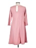Yelete Solid Pink Casual Dress Size S - photo 2