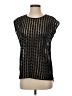 ETRO Metallic Black Short Sleeve Top Size EU (IT) 38 / US 2 - photo 1